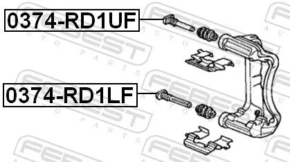 FEBEST Guide Bolt, brake caliper (0374-RD1LF)