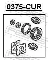 FEBEST Repair Kit, brake caliper (0375-CUR)