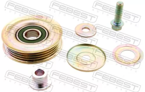 FEBEST Tensioner Pulley, V-ribbed belt (0387-CRV)