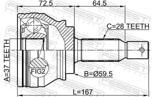 FEBEST Joint Kit, drive shaft (0410-CW6)