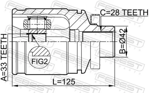 FEBEST Joint Kit, drive shaft (0411-CU20RH)