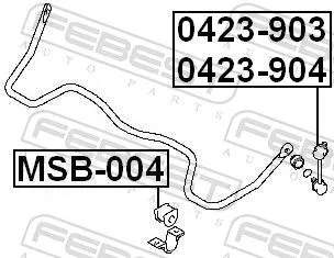 FEBEST Link/Coupling Rod, stabiliser bar (0423-903)