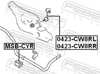 FEBEST Link/Coupling Rod, stabiliser bar (0423-CW8RL)