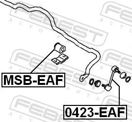FEBEST Link/Coupling Rod, stabiliser bar (0423-EAF)