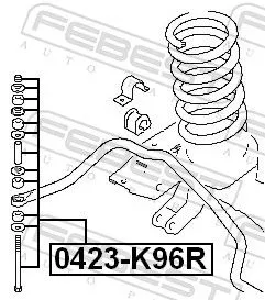 FEBEST Link/Coupling Rod, stabiliser bar (0423-K96R)