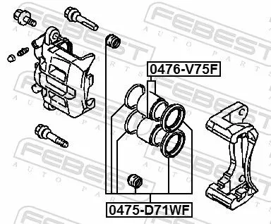 FEBEST Repair Kit, brake caliper (0475-D71WF)