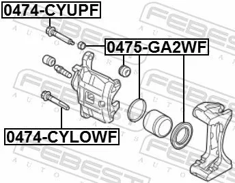 FEBEST Repair Kit, brake caliper (0475-GA2WF)