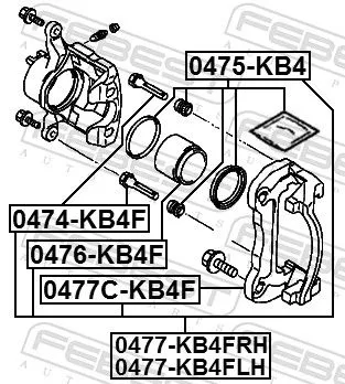 FEBEST Brake Caliper (0477-KB4FRH)