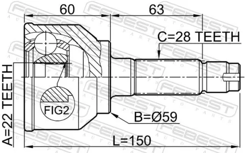 FEBEST Joint Kit, drive shaft (0510-042)