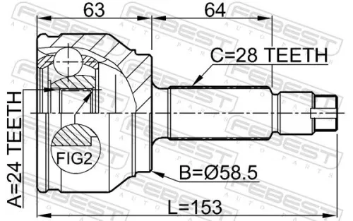 FEBEST Joint Kit, drive shaft (0510-MZ5)