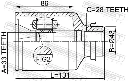 FEBEST Joint Kit, drive shaft (0511-M6ATRH)