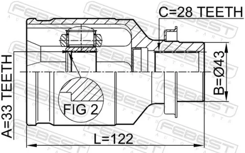 FEBEST Joint Kit, drive shaft (0511-M6MTRH)