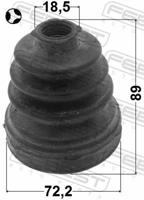 FEBEST Bellow, drive shaft (0515-BKT)