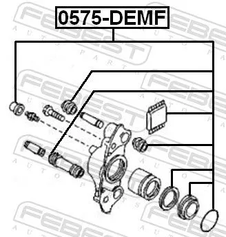 FEBEST Repair Kit, brake caliper (0575-DEMF)