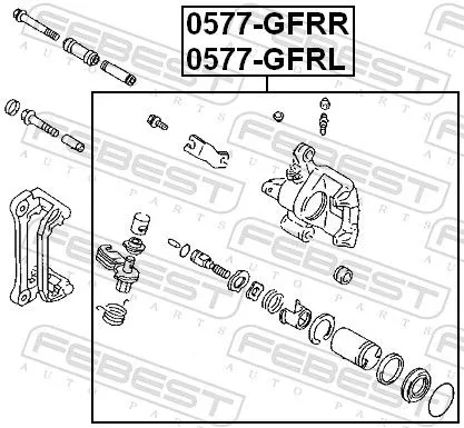 FEBEST Brake Caliper (0577-GFRR)