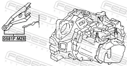 FEBEST Release Fork, clutch (0581F-MZ6)