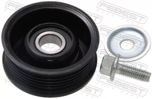 FEBEST Tensioner Pulley, V-ribbed belt (0587-BK)
