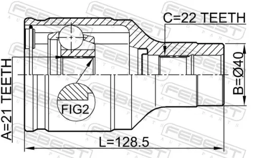 FEBEST Joint Kit, drive shaft (0711-BALRH)