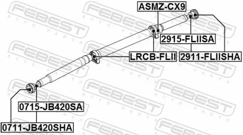FEBEST Boot, propshaft (0715-JB420SA)