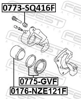 FEBEST Guide Sleeve Kit, brake caliper (0773-SQ416F)