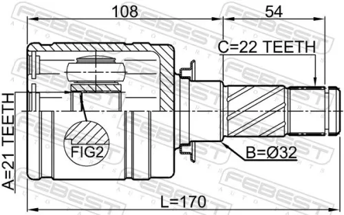 FEBEST Joint Kit, drive shaft (0811-G11)