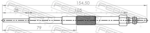 FEBEST Glow Plug (08642-001)