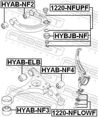 FEBEST Ball Joint (1220-NFLOWF)