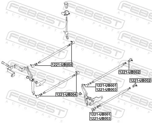 FEBEST Joint, shift rod (1221-UB003)