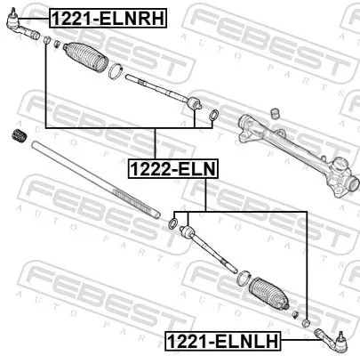 FEBEST Inner Tie Rod (1222-ELN)