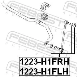 FEBEST Link/Coupling Rod, stabiliser bar (1223-H1FLH)