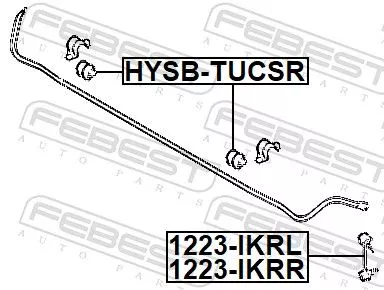 FEBEST Link/Coupling Rod, stabiliser bar (1223-IKRL)