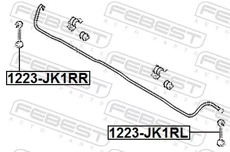 FEBEST Link/Coupling Rod, stabiliser bar (1223-JK1RL)