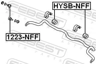 FEBEST Link/Coupling Rod, stabiliser bar (1223-NFF)