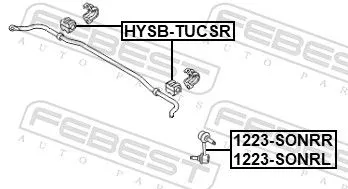 FEBEST Link/Coupling Rod, stabiliser bar (1223-SONRL)