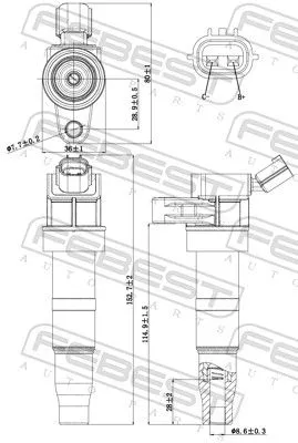 FEBEST Ignition Coil (12640-004)