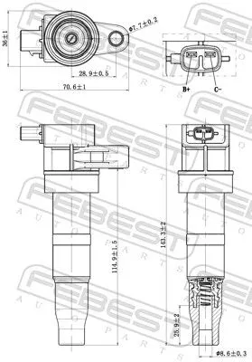FEBEST Ignition Coil (12640-007)