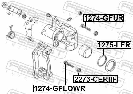 FEBEST Repair Kit, brake caliper (1275-LFR)