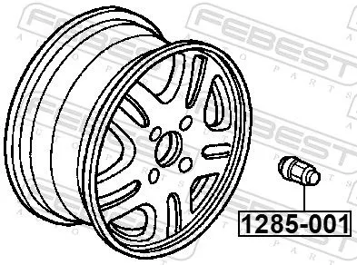 FEBEST Wheel Nut (1285-001)