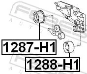 FEBEST Deflection Pulley/Guide Pulley, timing belt (1288-H1)