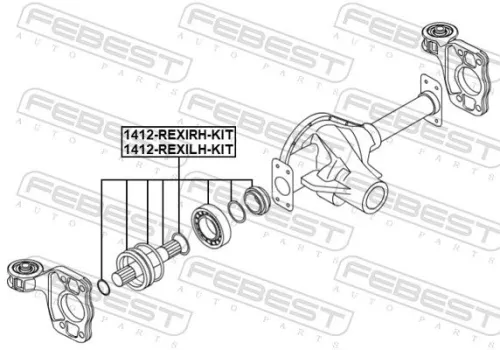 FEBEST Drive Shaft (1412-REXIRH-KIT)