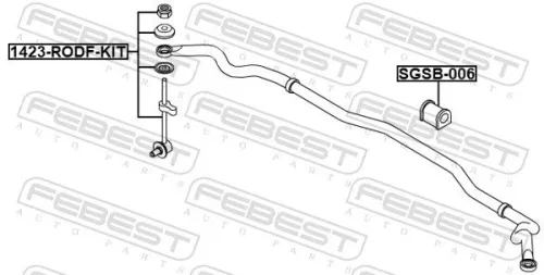 FEBEST Link/Coupling Rod, stabiliser bar (1423-RODF-KIT)