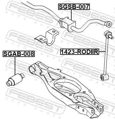 FEBEST Link/Coupling Rod, stabiliser bar (1423-RODIIR)