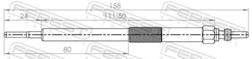 FEBEST Glow Plug (14642-003)
