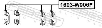 FEBEST Accessory Kit, disc brake pad (1603-W906F)
