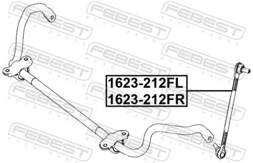 FEBEST Link/Coupling Rod, stabiliser bar (1623-212FR)