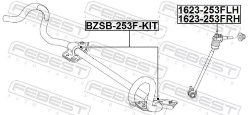 FEBEST Link/Coupling Rod, stabiliser bar (1623-253FRH)
