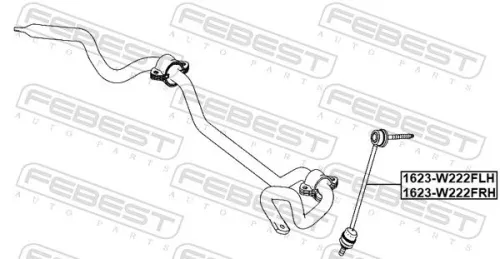 FEBEST Link/Coupling Rod, stabiliser bar (1623-W222FRH)