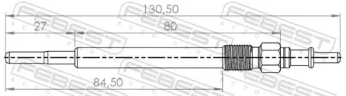 FEBEST Glow Plug (16642-001)