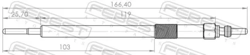 FEBEST Glow Plug (16642-009)