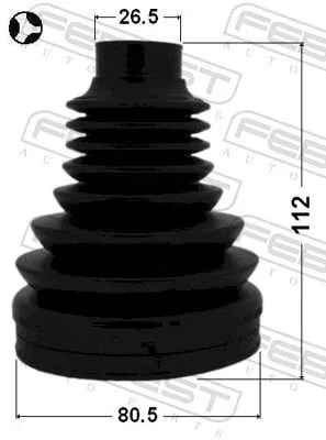 FEBEST Bellow, drive shaft (1715P-Q5LHT)